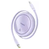 Kabel Baseus Free2Pull zwijany USB-C / Lightning 20W 1m - fioletowy